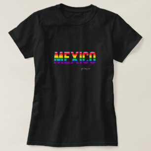 Mexiko-T - Shirt Regenbogenflagge W.