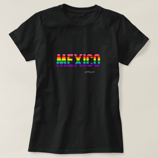 Mexiko-T - Shirt | Regenbogenflagge W. (Design vorne)