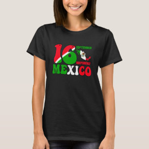 Mexiko Tag der Unabhängigkeit 2022 mexikanische Fl T-Shirt