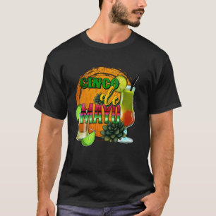 Mexiko Tequila Cinco De Mayo Mexikanischer Cocktai T-Shirt