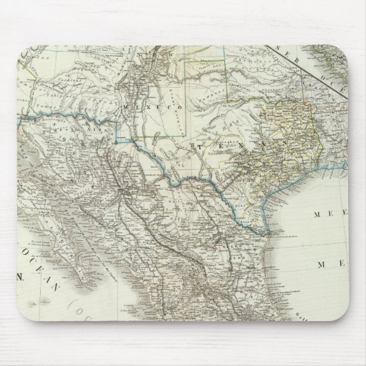 Mexiko, Texas, Kalifornien, C Amerika Mousepad (Vorne)