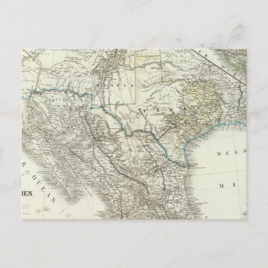 Mexiko, Texas, Kalifornien, C Amerika Postkarte (Vorderseite)