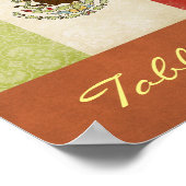 Mexiko-Tischnummer Poster (Ecke)