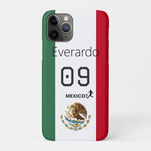 Mexiko Trikot Stil Benutzerdefinierter Name Nummer Case-Mate iPhone Hülle (Rückseite)
