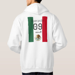 Mexiko-Trikot-Stil Rückseite Druck Nationalstolz Hoodie