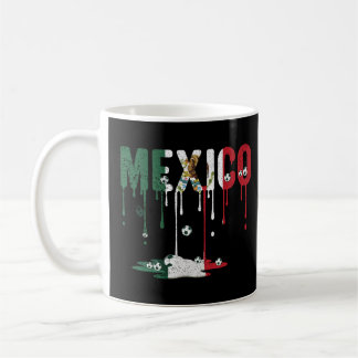 Mexiko tropfende Flagge Fußball Kaffeetasse