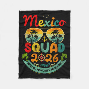 Mexiko-Truppe 2026 tropischer Strandurlaub Vintage Fleecedecke