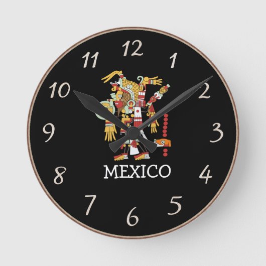 Mexiko-Uhr Runde Wanduhr (Vorderseite)