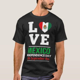Mexiko Unabhängigkeit Proud mexikanische Flagge Pa T-Shirt