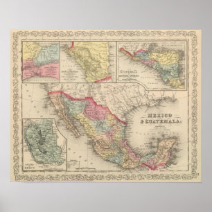 Mexiko und Guatemala 4 Poster