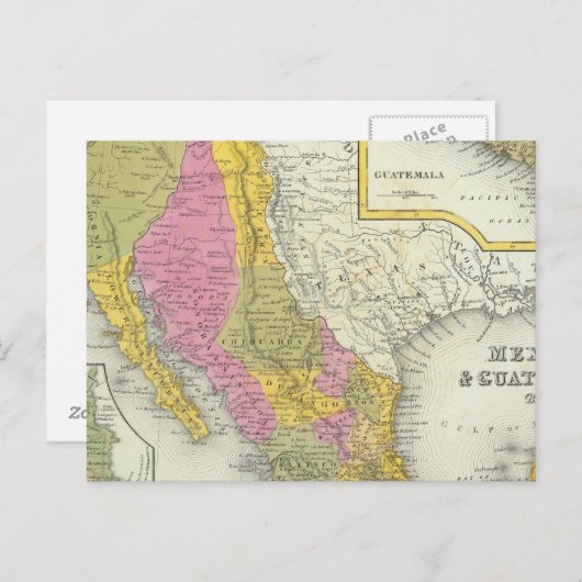 Mexiko und Guatemala Postkarte (Vorne/Hinten)