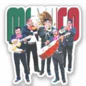 Mexiko und Mariachi Band Aufkleber (Vorderseite)