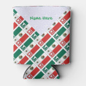 Mexiko und mexikanische Flagge gepflastertes Grün Dosenkühler (Vorderseite)