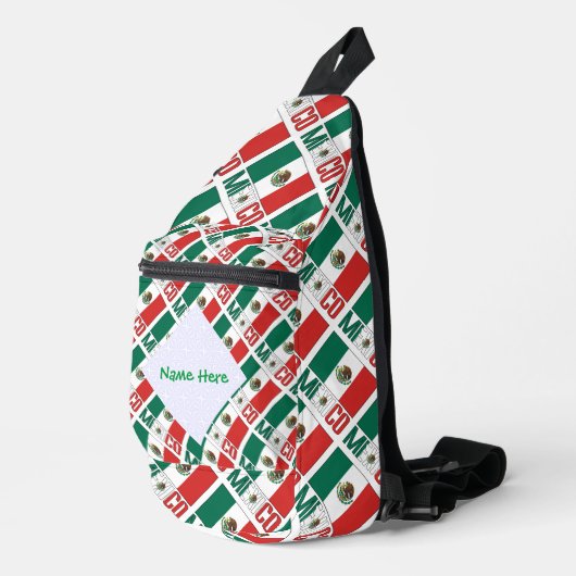 Mexiko und Mexiko: grüne Fahne Crossbody Bag (Rechte Ecke)