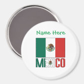 Mexiko und Mexiko: Grüne Persönlichkeit der Flagge Magnet (Vorderseite/Rückseite)