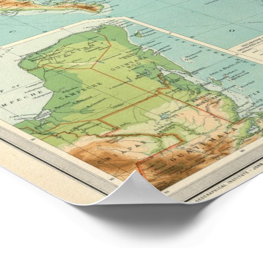 Mexiko und Mittelamerika Poster (Ecke)