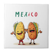 Mexiko und Tacos Fliese (Vorderseite)