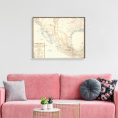 Mexiko und Texas Karte Leinwanddruck (Insitu (Wohnzimmer))