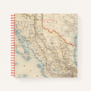 Mexiko und Texas Karte Notizblock