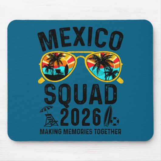 Mexiko-Urlaubstrupp 2026 passende Familientrip Mousepad (Vorne)