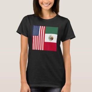 Mexiko USA Amerika Flagge Geboren Aufgewachsen Hal T-Shirt