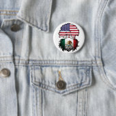 Mexiko USA Tree Roots Flag Button (Beispiel)