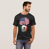 Mexiko USA Tree Roots Flag T-Shirt (Vorne ganz)