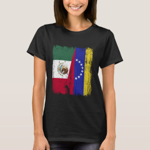 Mexiko Venezuela Halbflagge Mexikanischer Venezola T-Shirt