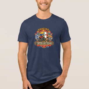 Mexiko-Venezuela Topos Aztecas Rettungsteam-Emblem Tri-Blend Shirt