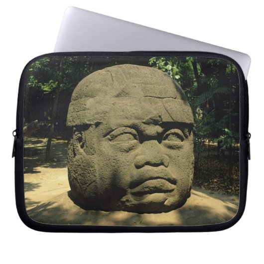 Mexiko, Villahermosa, riesiger Olmec-Kopf, La Vent Laptopschutzhülle (Vorderseite)