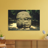 Mexiko, Villahermosa, riesiger Olmec-Kopf, La Vent Leinwanddruck (Insitu (Wohnzimmer))