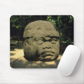 Mexiko, Villahermosa, riesiger Olmec-Kopf, La Vent Mousepad (Mit Mouse)