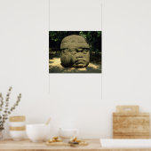 Mexiko, Villahermosa, riesiger Olmec-Kopf, La Vent Poster (Küche)