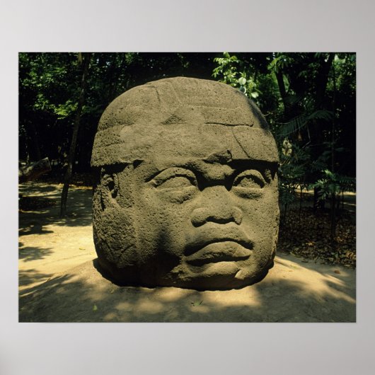 Mexiko, Villahermosa, riesiger Olmec-Kopf, La Vent Poster (Vorne)