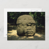 Mexiko, Villahermosa, riesiger Olmec-Kopf, La Vent Postkarte (Vorne/Hinten)