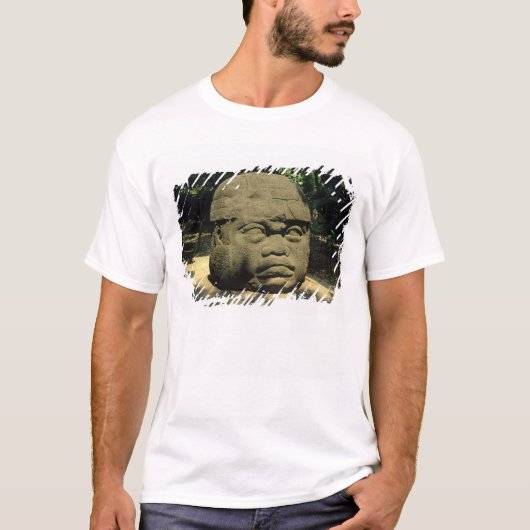 Mexiko, Villahermosa, riesiger Olmec-Kopf, La Vent T-Shirt (Vorderseite)