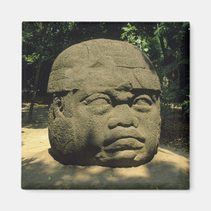 Mexiko, Villahermosa, riesiger Olmekenkopf, La Ven Magnet