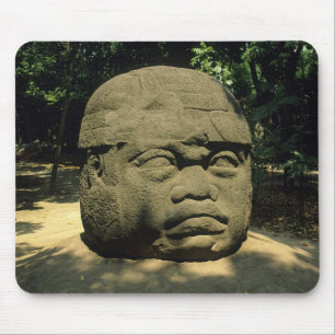 Mexiko, Villahermosa, riesiger Olmekenkopf, La Ven Mousepad