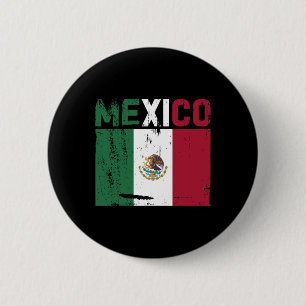 Mexiko Vintag mexikanische Flagge Pride Hat Jersey Button