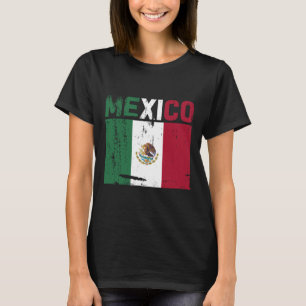 Mexiko Vintag mexikanische Flagge Pride Hat Jersey T-Shirt