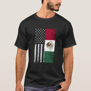 Mexiko Vintag mexikanische Flagge USA Mexikanische T-Shirt
