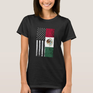 Mexiko Vintag mexikanische Flagge USA Mexikanische T-Shirt