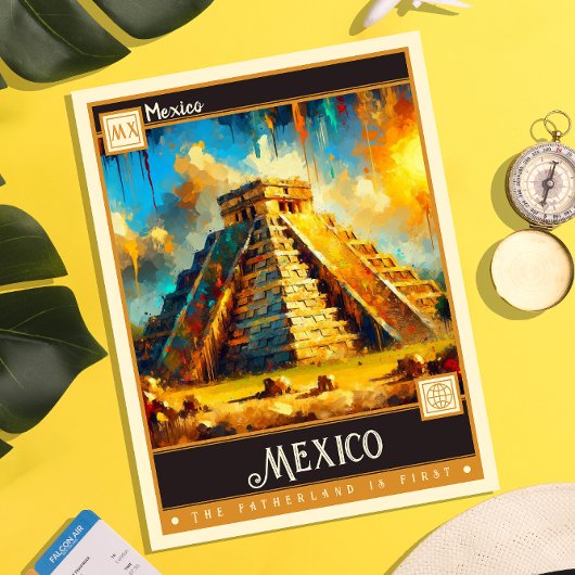 Mexiko | Vintage Malerei Postkarte
