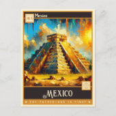 Mexiko | Vintage Malerei Postkarte (Vorderseite)
