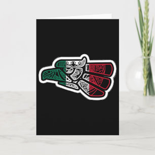Mexiko Vintage Mexikanische Flagge Stolz Hecho En Karte