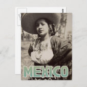 Mexiko Vintage Reise Postkarte (Vorne/Hinten)
