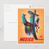 Mexiko Vintage Reise Postkarte (Vorne/Hinten)
