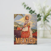 Mexiko Vintage Reise Postkarte (Stehend Vorderseite)