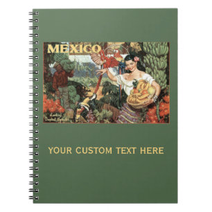 Mexiko Vintage Reisebuch Notizblock