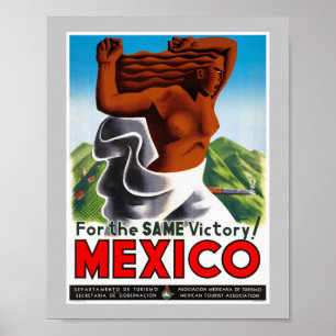 Mexiko Vintage Reiseplakat Restauriert Poster